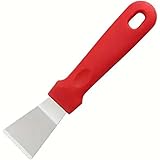 1/2 PCS Cleaning Scrapers,Stainless Steel Scraper Grill Tool For Kitchen,Bathroom, Scraper Spatula Corner Seam Cleaning Tools (1 PCS Red)