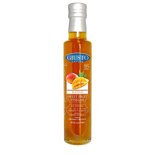 Giusto Sapore Mango Sweet Fruit Italian Vinegar 8.5oz - Premium All Natural Infused