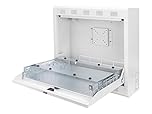 DIGITUS DVR NVR housing wall mounting - 2U 19" profile - mounting plate (incl. 1U 19") - 12" monitor mount - light grey