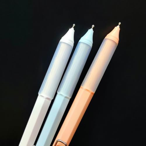 6 Pcs 0.18 mm 0.28 mm 0.38 mm Ultra Fine Point Gel Pens Soft Grip Ballpoint Pen Black Ink Rollerball Pen Cute Retractable Pens Smooth Writing Pens with Silicone Grip image 5
