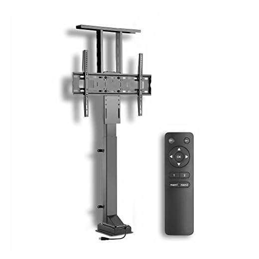 Xantron® PREMIUM-600HE TV Lift Elektrisch mit Fernbedienung bis 65 Zoll/für den Möbeleinbau/TV Bodenständer Höhenverstellbar/Universal Fernseher Standfuß/VESA 200x200-600x400
