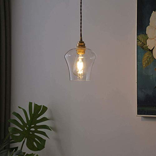Accesorio de luz de techo de re con pantalla de cristal estilo loft 5
