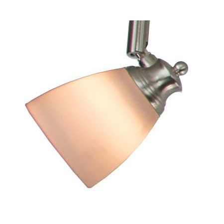 Direct-Lighting 4 Light Adjustable Track Light, Brushed Steel Finish, White Glass Shade, Ready To Install, Bulb Included, D268-44C-Bs-Wh #TOP4