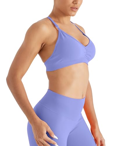 Image of AUROLA Mercury Workout Sports Bras Women Athletic Removable Padded Backless Strapy Minimal Crop Top