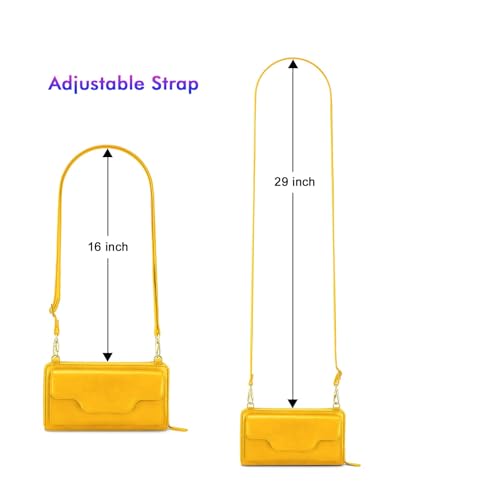 Image of nuoku Small Purse for Women, RFID Blocking Wristlet Wallet, Crossbody Clutch with Cell Phone Pocket