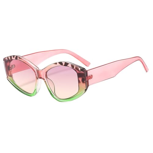 Lunettes de soleil carrées femmes UV400 tendance style punk multicolore
