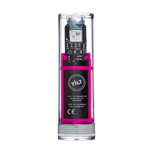 Tilt Wireless Pink Hydrometer and Thermometer: Patented Brewing Technology for