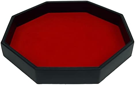 RNK Gaming 11.5 Inch Dice Tray PU Leather and Red Velvet