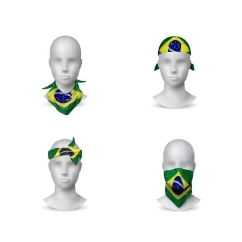 Bandana Bandeira do Brasil Copa do Mundo Lenço Faixa