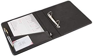 2K A534S A5 Suni Deri Sırt 4 Cm 2 Halkalı Elite Klasör Siyah, A5 - Görsel 1