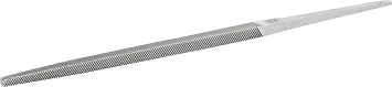 Bahco 8-Inch Square File, Ergo Bastard Cut 25 TPI, Tapered, Double-Cut Construction, Metal, 14.17 inches