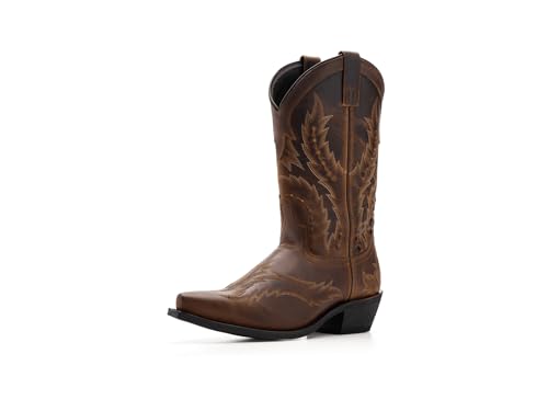 Dan Post Mens Ryker Snip Toe Pull On Casual Boots Mid Calf - Brown - Size 10.5 D