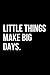Produktbild Little Things Make Big Days. Notebook: Motivational Notebook, Notes,Journal, Diary (110 Pages,6 x 9)