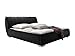 Produktbild sette notti Polsterbett Bett 180x200 Schwarz mit Bettkasten, Kunstleder-Bett mit Liegefläche 180x200 cm, Bern Art Nr. 665-99-50000