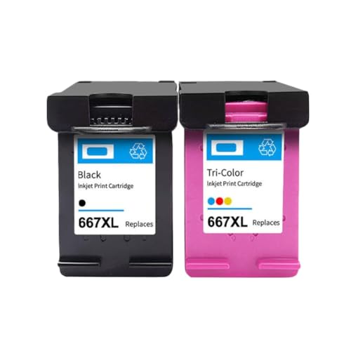 Cartouche 667XL couleur pour imprimante HP Deskjet 2775 1275 2376 jet d'encre