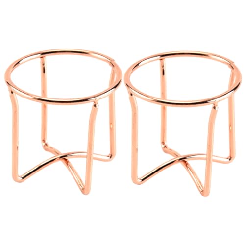 MAGICLULU 2 piezas Estante para Esponjas de Maquillaje Cruzado Doble Soporte Secado Ventilado para Puff de Belleza Organizador Estable y Decorativo Rosa Dorado