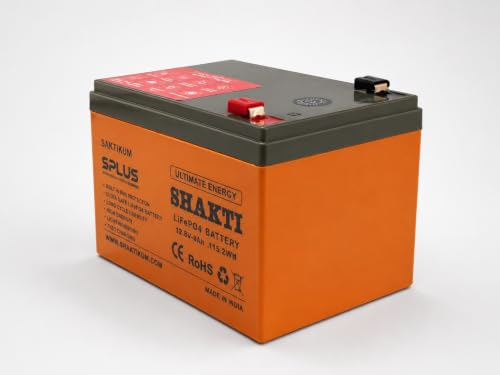 Image of EPLUS Shakti 12V 15Ah Lithium Battery with BMS | 5X Life vs Lead Acid | Fast Charging | for Solar, Spray Pump, Toys