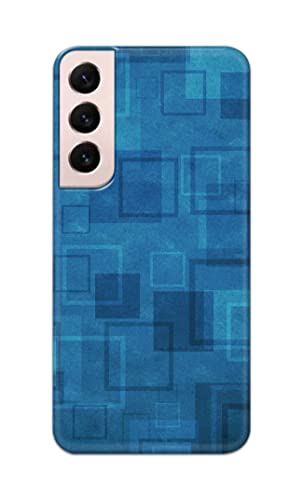 Image of Printed Hard Back Cover Case for Samsung Galaxy S22 Plus 5G | S22+ 5G Back Cover (Plain Azure Blue) -702