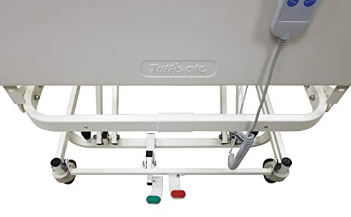 Tuffcare Century Deluxe Low Bed, 5 Function Full Electric Long Term Care Bed With High Density Foam Mattress & Half Rail Package (36" W X 80" L) 600Lbs Weight Limit #TOP4