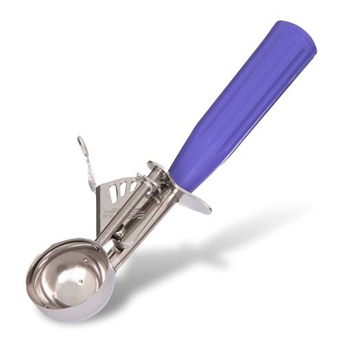 Carlisle FoodService Products 60300-40 Stainless Steel Portion Control Disher Scoop, 0.9 oz, Orchid (Pack of 12)