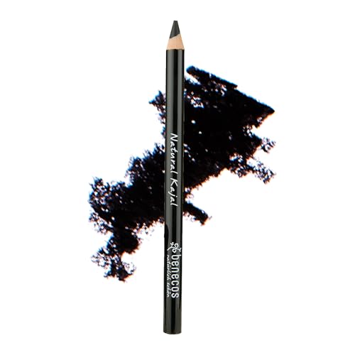 Benecos Natural Kajal black - cremiger Eyeliner mit Bio-Jojobaöl - langanhaltender Augenkonturenstift - zertifizierte Naturkosmetik - talkfrei & vegan