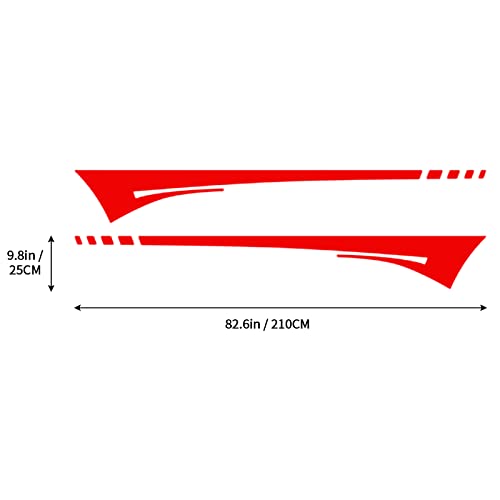 Bilisin Car Body Side Door Stickers Vinyl Sports Racing Stripe Graphic Decals Decoration Bi004 For All Cars Suv Truck Off-Road Vehicles Universal Stickers Accessories Red #TOP1