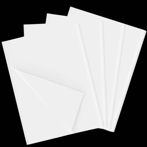 80 hojas de papel de seda blanco, 70 x 50 cm, para envolver regalos, manualidades, cumpleaños, Navidad, bodas, baby showers, decoración