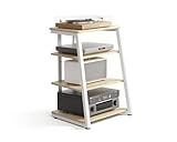 FITUEYES HiFi Shelf AV Shelf 4-level stand di legno con ripiani in legno per giradischi DVD Player Xbox supporto HIFI Rack