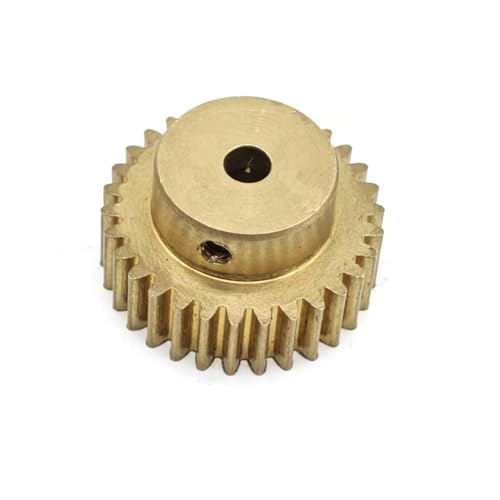 Image of ELILANEY 0.7 Module 48 Teeth Brass Spur Gear 35mm Diameter Cylindrical Gear with Step 0.7M 48T Straight Teeth Pinion mechanical(14mm bore)