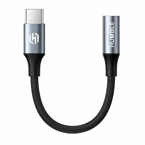 HUMBLE-Type-C-to-35mm-Audio-Jack-Adapter-with-DAC--Compatible-with-iPhone-15-Pro-Max-15-Pro-15-Plus-Galaxy-S24-S24-Ultra-S23-S23-Ultra-S22-S21-FlipFold-iPad-Pro-Other-Type-C-Devices