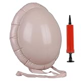 Fake Pregnant Belly Inflatable Christmas Santa Claus Beer Belly with Mini Inflator for Halloween Christmas Cosplay Props Pregnant Woman Fake Bellys