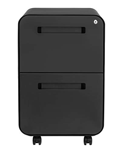 Laura Davidson Furniture Stockpile 2-Drawer Modern Mobile File Cabinet, Commercial-Grade (Black) #TOP1