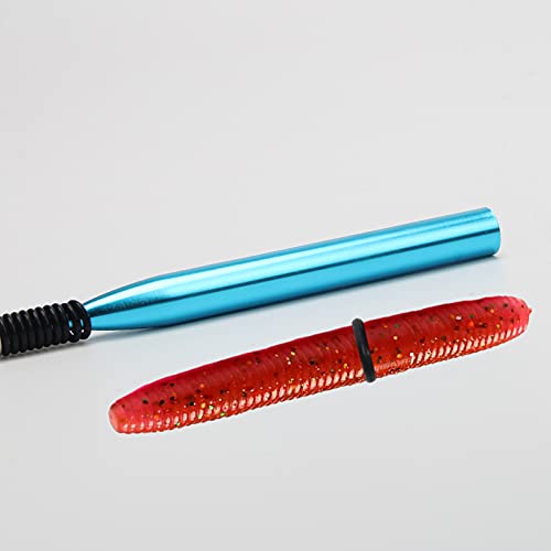 Wacky Rig Tools 2 Pcs With 320 Pcs Wacky O-Rings, Luxiv Wacky Worm Tools For Fishing Worm Rig Tool Kits Fishing Rigging Tool For Clip Baits Tools With Keychain (Blue) #TOP6
