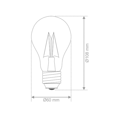 Lâmpada Smart Filamento LED 7W A60 2200K Taschibra