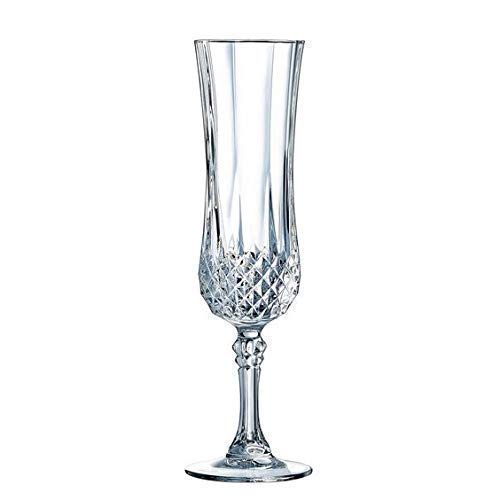 Image of Elegant and Stylish Long Champagne Wine Glasses, Compatible as Champagne Glasses with Stem Stylish and Unique Wine Glasses, Vintage Design Long Champ 155 ML (Set of 02)
