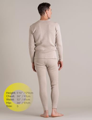 LAPASA Men's Cotton Waffle Thermal Underwear Set Midweight & Heavyweight Long Johns Base Layer Cold Weather M60/M1372