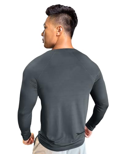 Image of EYEBOGLER Men Round Neck Solid Full Sleeve Regualr Fit T-Shirt