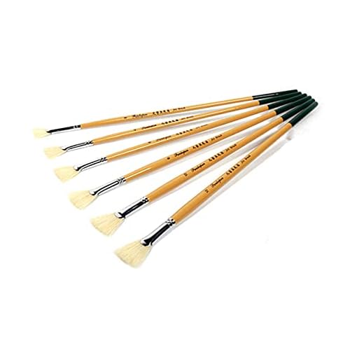 EXCEART Pincel de Pintura Óleo 6 Piezas Pinceles de Pintura de Artista en Forma de Abanico Pintura Óleo Pintura Acrílica Pinceles de Acuarela Creación de Arte