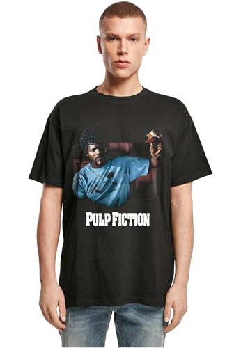 T-Shirt Pulp Fiction Homme MERCHCODE Mc1229 Coupe Oversize en Coton Noir