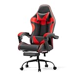 ZABINS Gaming Chair, Ergonomic Computer Chair with 90°-150° Reclining Backrest & Footrest, Headrest & Lumbar Support, 360° Swivel Height Adjustable Desk Chair, High Back for Adults