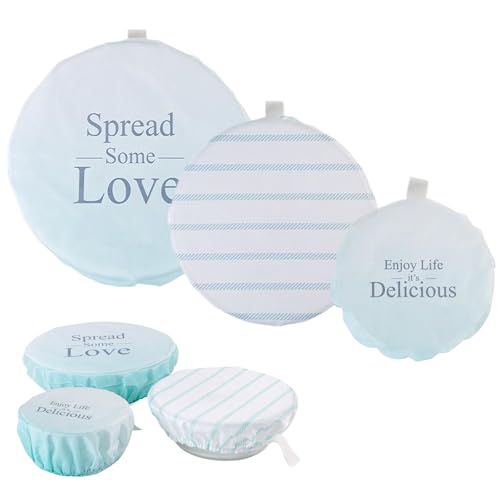 JGCJGG 3 Piezas Cubiertas de Conservación de Alimentos, Tapa Microondas, Tapa de Plástico Elásticas Reutilizables para Almacenamiento de Alimentos