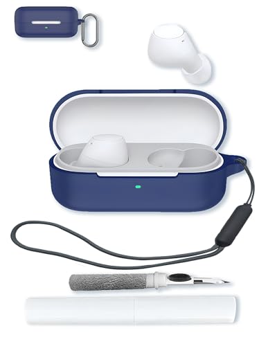 Sony WF-C510 Truly Wireless �C���C���[Bluetooth�C���z���p�P�[�X �\�t�g�v���e�N�V���� �ϏՌ� BOVUGAC �V���R���P�[�X�J�o�[ �L�[�`�F�[��&�N���[�j���O�L�b�g&�X�g���b�v�t��-�u���[