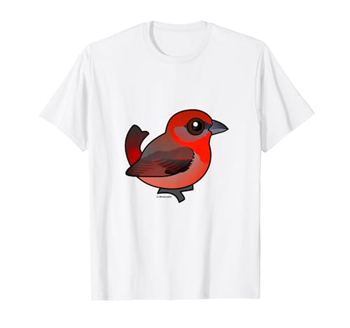 Cute Cartoon Hepatic Tanager Birdorable Bird Species T-Shirt