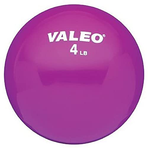 Valeo 4-Pound Fitness Ball With Soft Vinyl Covering And Included Exercise Chart, 5-Inch Diameter