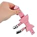 CONGARTENO Bow Knot Adjustable Leg Garters Pair for Women, Lolita Style Pink Leather Bridal Thigh Rings with Anti-slip Metal Clips, Sweet Japanese Fashion Accessories for Dresses and Wedding