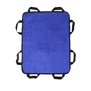 GBFYLD Transfer Bewegende Riem Rolstoel Bed Nursing Lift Riem met Acht Stevige Handvat Extra Shift Versterking Riem Voor Patiënt, Ouderen, Bedlegerig (Blue121*101cm/48* 40″)