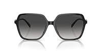 Michael Kors MK2196F Jasper Low Bridge Fit Sunglasses, Black/Dark Grey Gradient, 60 mm