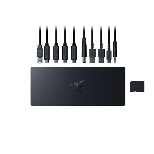Razer Thunderbolt 5 Dock Chroma - Station d'accueil 11 Ports USB-Thunderbolt - 3X DisplayPort USB-C - Ethernet - Passthrough 140W - Carte SD/UHS - 3X USB - Extension M.2 - Prise UE - PC/Mac | Noir