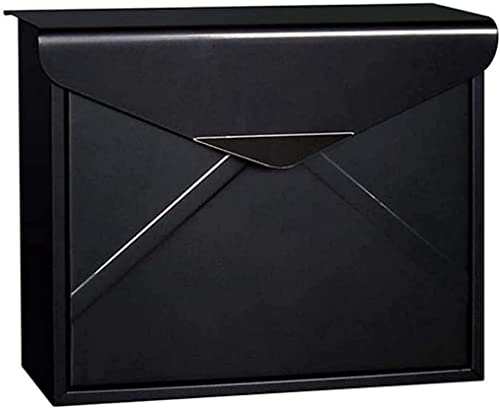 Buzón de Pared Correo,Buzón clásico de pared para exteriores, buzón personalizado, buzón impermeable para paquetes, buzón exterior grande, cajas de entrega seguras y con cerradura, 38 x 12,5 x 29,4 cm