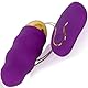 Vibro Ei Mini Vibrator 8.5cm⌀3cm USB Kabel Aufladen 20 Vibrationen Vibrator Frau für Unterwegs Leise Bullet Vibrator aus ABS Material Silikon Vibro Ei mit Fernsteuerung FOPS M17-7